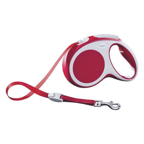 Lesa pentru caini Flexi Vario rosie cu banda L 5M